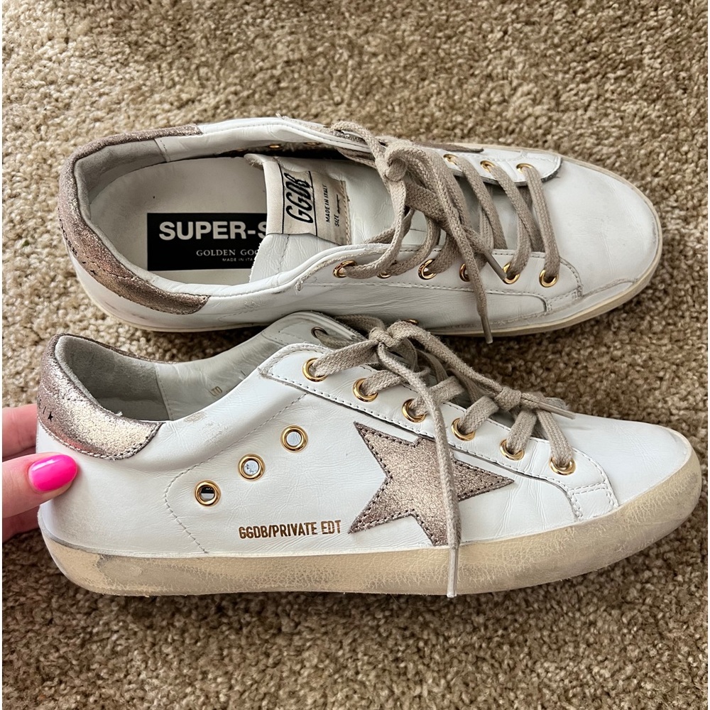 White Golden Goose Superstar Sneakers
